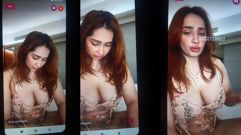 Thumbnail for Aditi MIstry Floral Lace Lingerie Nude Clear Nipples Visible Video